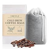 URCYLA Cold Brew Bags, 120 Count Brew Coffee Filter Bags, 4 * 6 Inch Fine Mesh Drawstring Pouches, Fits Mason Jars & French Press, Ideal for Tea, Herbs & Spices