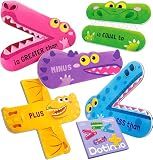 Dotimo 5 Pcs Magnetic Math Symbols, Greater Than Less Than Alligator Signs for Math Problem Solving, 1st Grade Math Manipulatives for School Classroom (5 Magnetic Math Signs)