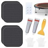 Trampoline Patch Repair Kit 4.1'' x 4.1'' Square Patches | Repair Trampoline Mat Tear or Hole in a Mat