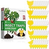 40 Pcs 5 Shapes Yellow Extremely Sticky Traps for Fungus Gnat, Fruit Fly, Fly, Whitefly, Flying Insect Catcher Traps for Houseplants, Kitchen, Indoor/Outdoor, Non-Toxic, Odorless, Pet and Kid Safe