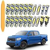 WEIMELTOY LED Interior Light Kit Package for Toyota Tundra 2007-2021 Interior Map Dome Lights + Vanity Mirror Lights + License Plate Light + Install Tool etc. (20pcs LED bulbs total)