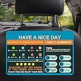 Aolamegs 5 Star Tips Sign for Rating Taxi Driver Appreciated Rideshare Signs,Customizable Service Perfect Rating Tips Accessories,9x6 Inches(2 Pack)