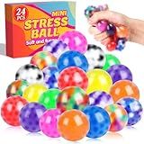 VISCOO 24 Pack Stress Balls, Squishy Ball, Squeeze Balls for Adults, Anti-Anxiety and Fidget Balls to Relax, Party Favors, Birthday Gifts, Goodie Bag Stuffers