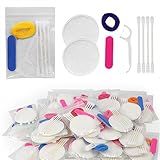 Adorila 50 Pack Disposable Hotels Cosmetic Vanity Kit, Individually Wrapped Amenities Hospitality Makeup Set Accessories for Motels Toiletries Supplies