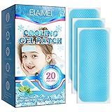 20 Sheets Fever Patches for Kids - Hot Weather Cooling Gel Patches for Adults - Headache Patches - Forehead Fever Cool Pads