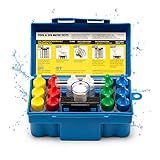 Taylor K-1005 DPD, 9-in-1 Pool Test Kit for Test Kit for Free & Total Chlorine, Bromine, pH, Acid & Base Demand, Total Alkalinity, Calcium Hardness, Cyanuric Acid | Made in The USA