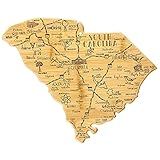 Totally Bamboo Destination South Carolina State Shaped Cutting Board, Charcuterie and Cheese Serving Board – South Carolina Gift for Home Décor or Everyday Kitchen Use