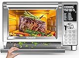 Nuwave Bravo XL Pro Air Fryer Toaster Oven, Improved 100% Super Convection, Quicker & Crispier Results, 100 Presets, Multi-Layer Even Cooking, 50-500F, Smart Probe, PFAS Free, 30QT, Stainless Steel