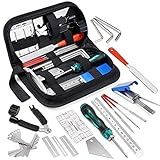 MIFOGE 25Pcs Guitar Repairing Tools Kit Setup Kit with Carry Bag for Acoustic Electric guitar Ukulele Bass Banjo Maintenance Tool with Ruler Gauge Measuring Tool Hex Wrench Files Fingerboard Guard