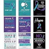 Sayglossy 9 Pcs Suicide Awareness Posters 17 x 22 Inch Suicide Prevention Awareness Month Purple Ribbon Poster for Mental Health School Supplies Classroom Event Decorations