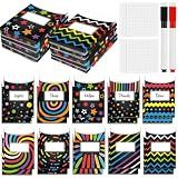 MotiMind 100 Pcs Class Library Card Pockets, Classroom Jobs Bulletin Board Library Pockets Chart with Erasable Pen and Glue for Chalkboard Home Office Back to School Decor(Blackboard)