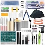 Gundam Tool Kit, 192 Pcs Professional Model Tool Kit for Gundam, Modeling Tools for Models with Decals Sticker Operated Box, Model Building Tools Hobby Tools Craft Set for Repairing Fixing Painting