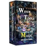 Witch Tools Magic Oracle card: Fortune Teller Oracle cards for beginners, Uncover the mysterious wisdom of witchcraft with the help of sacred tools or magical symbols, gain guidance and inspiration