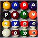 Collapsar Deluxe 2-1/4" Billiard Pool Balls Marble-Swirl Style Billiards Ball Complete 16 Ball Set (Several Style Available) (Deluxe Set)