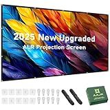 AAJK ALR Projector Screen, 4K Movie Projector Screen 16:9 HD Foldable Anti-Crease Portable Projector, Movies Screen for Home Theater Outdoor Indoor Support (120in Pro)