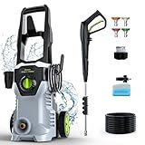 Pressure Washer, Power Washer with Foam Cannon High Pressure Washer for Cars, Fences, Patios, Decks, Patios and Driveway Powerwasher