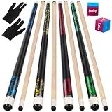 LOTKEY Pool Cue Sticks for Adults,Super Straightened Up 58'' 18 19 20 21 oz Billiard Cues Canadian Maple Tacos De Billar Profesional Set of 4/3/2/1 House Bar Pool Que Table Beginner Pool Queue