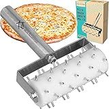 Professional Pizza Dough Docker Stainless Steel Pizza Roller with Spikes Pastry Dough Docker for Crackers, Homemade Bread, Pie, Cake, Cookies