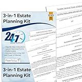 Estate Planning Kit Includes Last Will and Estate Guide, POA, Living Will and Medical POA and Detailed Instructions Live Legal Support