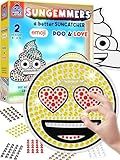 SUNGEMMERS DIY Gemstone Craft Kit – Emoji Poo & Love Designs - Arts and Crafts for Kids Ages 6-12 Girls & Boys - Suncatcher Kit for Girls Birthday Gifts, Summer Toys, Window Diamond Art