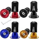 Boao 4 Pairs Bike Handlebar End Cap MTB Bar End Plugs with Installation Tool for Most Bicycles Road Mountain Bike Handlebar