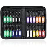 Uniclife 24-Hook Portable Key Organizer, Zippered Key Case for Offices