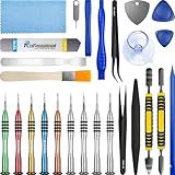 Warmstor 26 Pieces Opening Repair Tool Kit Screwdriver Set for Fix Apple iPhone 15 14 13 12 11 Pro Max XS XR X 8 7, iPad PC Tablet Xbox PS4 Smartwatch Camera Cellphone Pry Open Replace Screen Battery