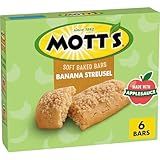 Mott's Soft Baked Bars, Banana Streusel, Made with Applesauce, 6 Ct, 5.76 oz
