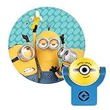 Minions Projectables Plug-in Night Light, Despicable Me, for Kids, Collector's Edition, Light Sensing, Project Image on Ceiling, Wall, or Floor, 42029 , Yellow