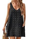 Blooming Jelly Womens Bathing Suit Cover Up Summer Beachdress M Black