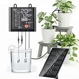 49ft Solar Drip Irrigation System with USB Charging for 15 Potted Plants