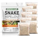 LEBMP Snake Repellent for Yard Powerful, Snakes Away Repellent for Outdoors, Snake Deterrent Pet Safe Indoor, Yard Snake Out Repellant, Keep Snake Out of Home, Garden, Garage, Camping - 8 Pouches