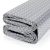 Reflective Bubble Insulation Sheet, Double Side Aluminum Foil Bubble Shield, Aluminum Foil Thermal Insulation Radiant Barrier for Windows, RV, Roof, Garage Door (23.6IN X 10FT)