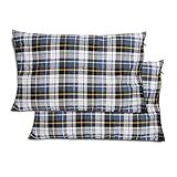 REDCAMP Small Camping Pillow Lightweight and Compressible, Flannel Travel Pillow with Removable Pillow Cover, 2 Pack