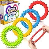 Sensory Fidget Toys for Kids Adults - 4 Pack Stretchy Fidget Toys Bracelets | Texture & Calming Autism Sensory Toys for Special Needs Autistic Children Classroom Fidgets| Squishy Fidgets Travel Gifts