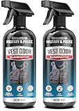 Vest Odor Remover Spray – for Police Gear, Law Enforcement Accessories & Tactical Equipment – Non-Toxic, Residue-Free, Long-Lasting Fresh Scent – 2 Pack