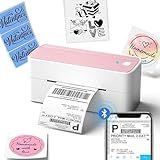 Phomemo Bluetooth Thermal Label Printer, 241BT 4X6 Wireless Shipping Label Printer for Small Business, Pink Labels Printers for Shipping Package, Compatible with iPhone, Android, Shopify, Amazon, USPS
