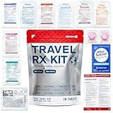SurviveX Travel Medicine Kit - Compact TSA-Approved Medication Pack for Travel, Camping, Cruises - Includes Over-The-Counter Individual Medicine Packets