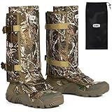 GearOZ Snake Gaiters Snake Chaps, Waterproof Lower Legs Snake Guards, Snake Bite Protective Gaiters, Anti-Snake Boots for Men/Women, Adjustable Size for Hunting/Hiking/Farm Working, Camo