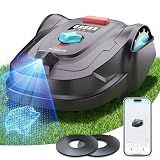 YARDCARE 2026 New M800Plus Robot Lawn Mower, GPS & 3D Vision, with 32.8 ft Magnetic Stripe, Obstacle Avoidance, Auto-Charging, APP Control, Bow-Shaped Mowing for Lawns up to 8611 sq.ft (Dark Black)