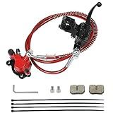 Relibupdater Hydraulic Brake System kit with 50 inch Hose Tube,Brake Pads,Brake Caliper Compatible with Baja Doodle Bug DB30R Mini Bike 212CC,SX500 Razor Electric dirt bike 79cc 97cc 100cc Go Karts