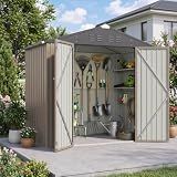Patiowell 6x4 FT Storage Shed, Brown