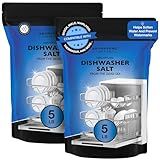 Aromasong Dishwasher Salt 10 LB - 100% Natural Water Softening Agent Compatible with Bosch, Miele, Whirlpool, Thermador and Mor... For Cleaner Dishes & Washer Reactivation (packaging may vary)