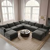 Cloud Modular Hosting Sectional, Oversized Deep Seat Comfort, Luxe Chenille