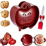 1/3 Pieces Holiday Mini Pie Mold, Fall Hand Pie Molds Set, Apple Pumpkin and Acorn Shapes Mini Pocket Pie Maker for Christmas Baking Party Potluck (Apple)