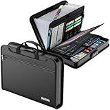 DocSafe Accordion File Organizer with Combination Lock,Fireproof Water Resistant Expanding File Folder with Multi Pockets,Document Organizer Home Office Travel Safe Storage for Letter Size Files,Black