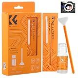 K&F CONCEPT 24mm Full Frame Sensor Cleaning Swab*10 + 20ml Sensor Cleaner, DSLR SLR Digital Camera CMOS and CCD Sensor Cleaning Swab Kits for Nikon Sony Canon Camera Clean