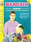 Remedia Publications Bargain Math: Real-Life Money Skills Workbook for Grades 6-8, Consumer Math, Smart Shopping, Financial Literacy, Practical Math, Word Problems, Coupons, Price Comparison