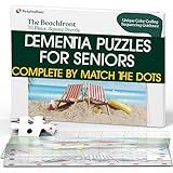 Keeping Busy 35 Piece Beachfront Dementia Puzzles for Seniors | Color Coded with Templates | Puzzles for Dementia Patients Gifts for Elderly Women in Nursing Home & Men Gift for Nursing Home Residents