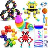 15Pack Fidget Toys Bulk for Adult Kids Age 5-7, 8-12, Sensory Autism Travel Must Have ADHD Autistic Figette Classroom Treasure Prize Box School Must Have Stress Anxiety Easter Basket Stuffers Gifts